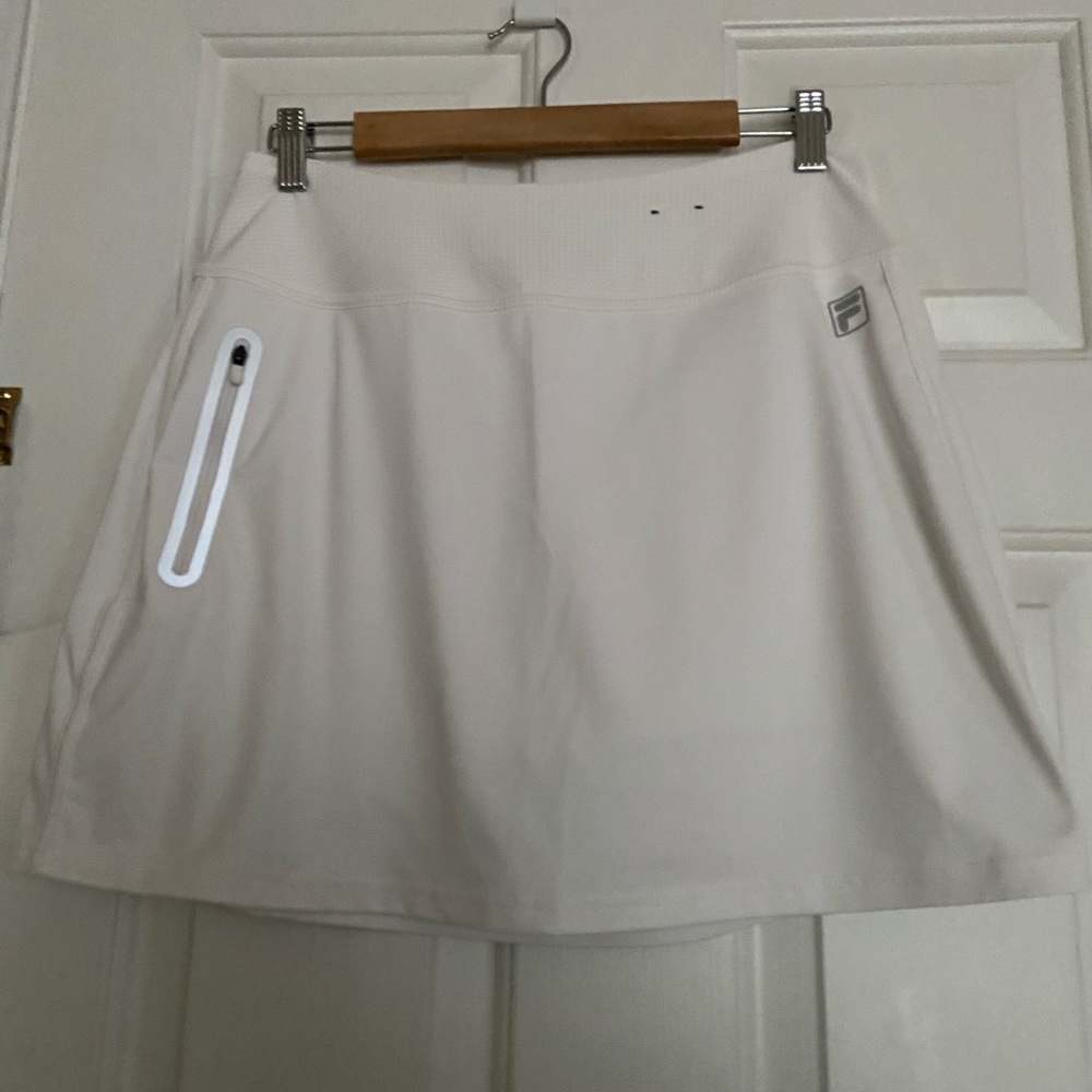 Fila White Skirt with Zipper Detail
